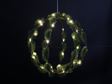 Decostar Kugel LED Pinus L grün 25cm Freisteller