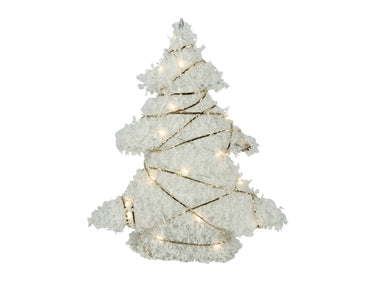 Decostar Weihnachtsbaum LED Bling S schnee/gold 30cm Freisteller