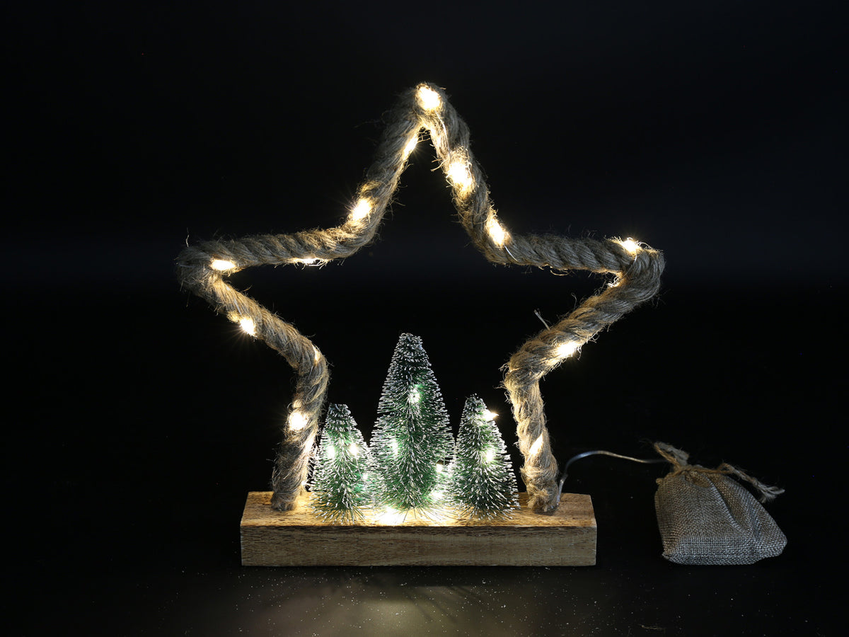Decostar Weihnachtsornament LED Ropey S braun 30cm Freisteller