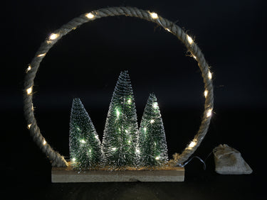 Decostar Weihnachtsornament LED Ropey L braun 40cm Freisteller