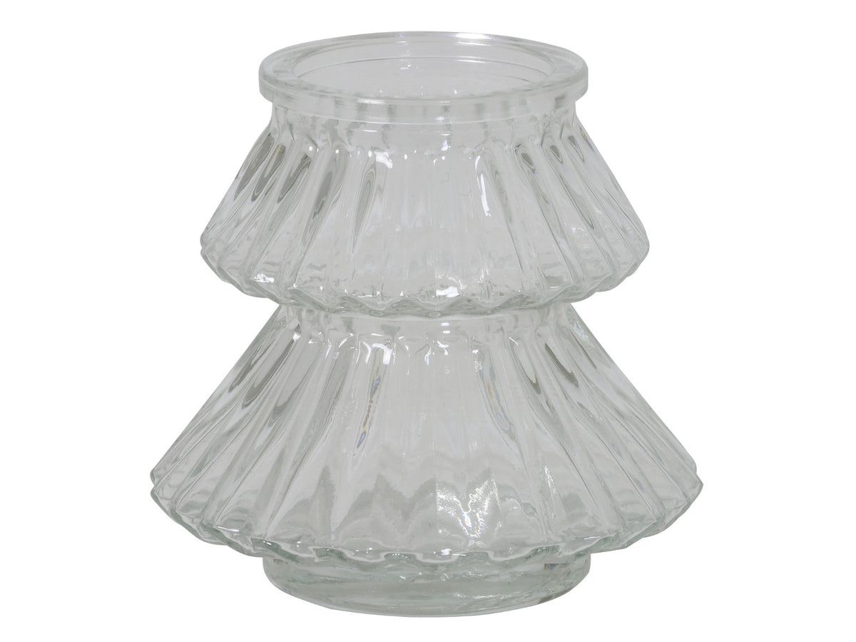 Light & Living TREE Teelicht Glas Klar Ø 11 cm Freisteller