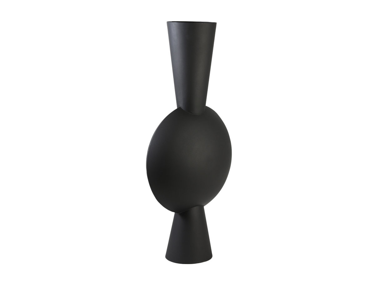 Light & Living Kavandu Vase matt schwarz 38 x 17,5 x 79,5 cm Freisteller 3