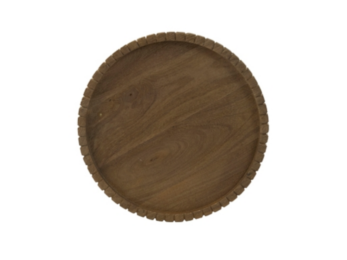 Light & Living Caleta Schale auf Fuß Holz matt 38 cm Freisteller 2