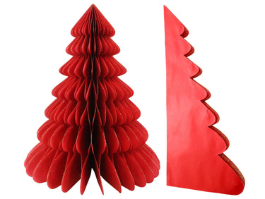 Hoff-Interieur Honeycomb rot Dekobaum Papier 45cm (1 Stück)
