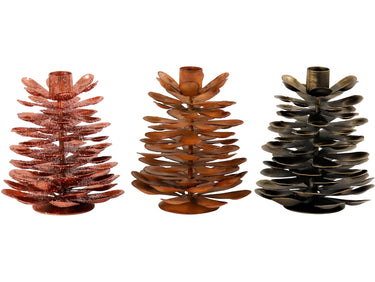 Hoff-Interieur Pine mehrf. Kerzenhalter sortiert 15cm (1 Stück)