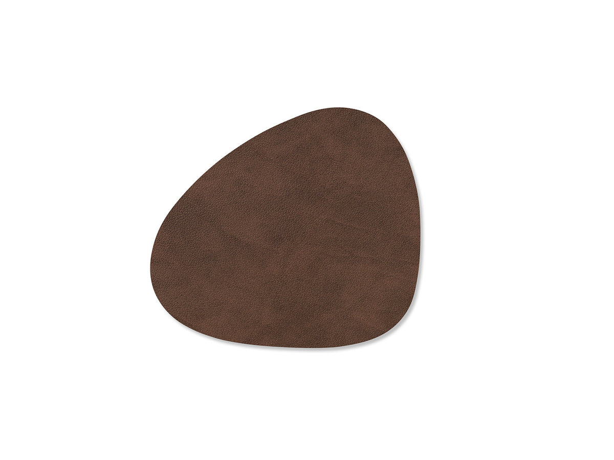 LIND DNA NUPO Untersetzer Curve dark brown 11 x 13 cm Freisteller