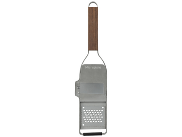 Microplane Master Serie Trüffel-Profi 2in1 Edelstahl/Walnuss Freisteller 1