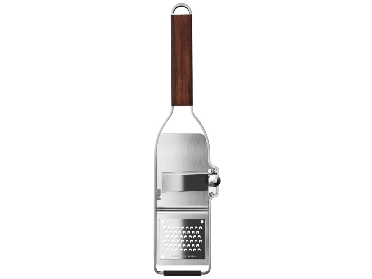 Microplane Master Serie Trüffel-Profi 2in1 Edelstahl/Walnuss Freisteller 3