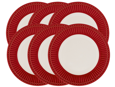 Greengate Alice Brotteller red 17,5cm Set6 Freisteller