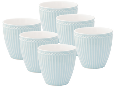 Greengate Alice Latte Cup pale blue 0,25l Set6 Freisteller
