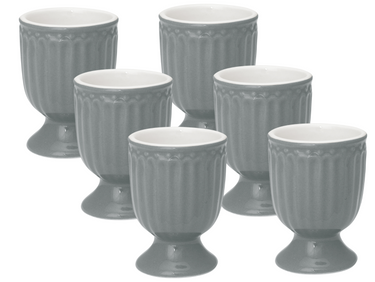 Greengate Alice Eierbecher stone grey 6,5 cm Set6 Freisteller