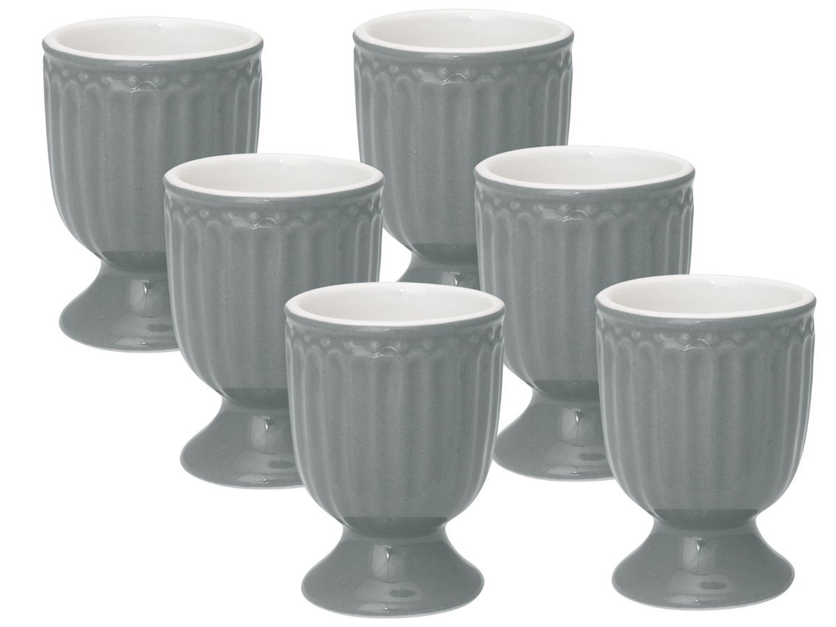 Greengate Alice Eierbecher stone grey 6,5 cm Set6 Freisteller