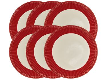 Greengate Alice Frühstücksteller red 23 cm Set6