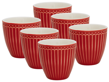 Greengate Alice Mini Latte Cup red 0,1 l Set6 Freisteller