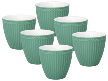 Greengate Alice Mini Latte Cup dusty green 0,1l Set6 Freisteller
