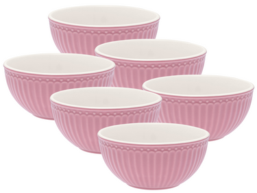 Greengate Alice Müslischale dusty rose 0,45 l Set6 Freisteller
