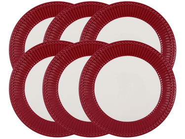 Greengate Alice Frühstücksteller claret red 23 cm Set6 Freisteller