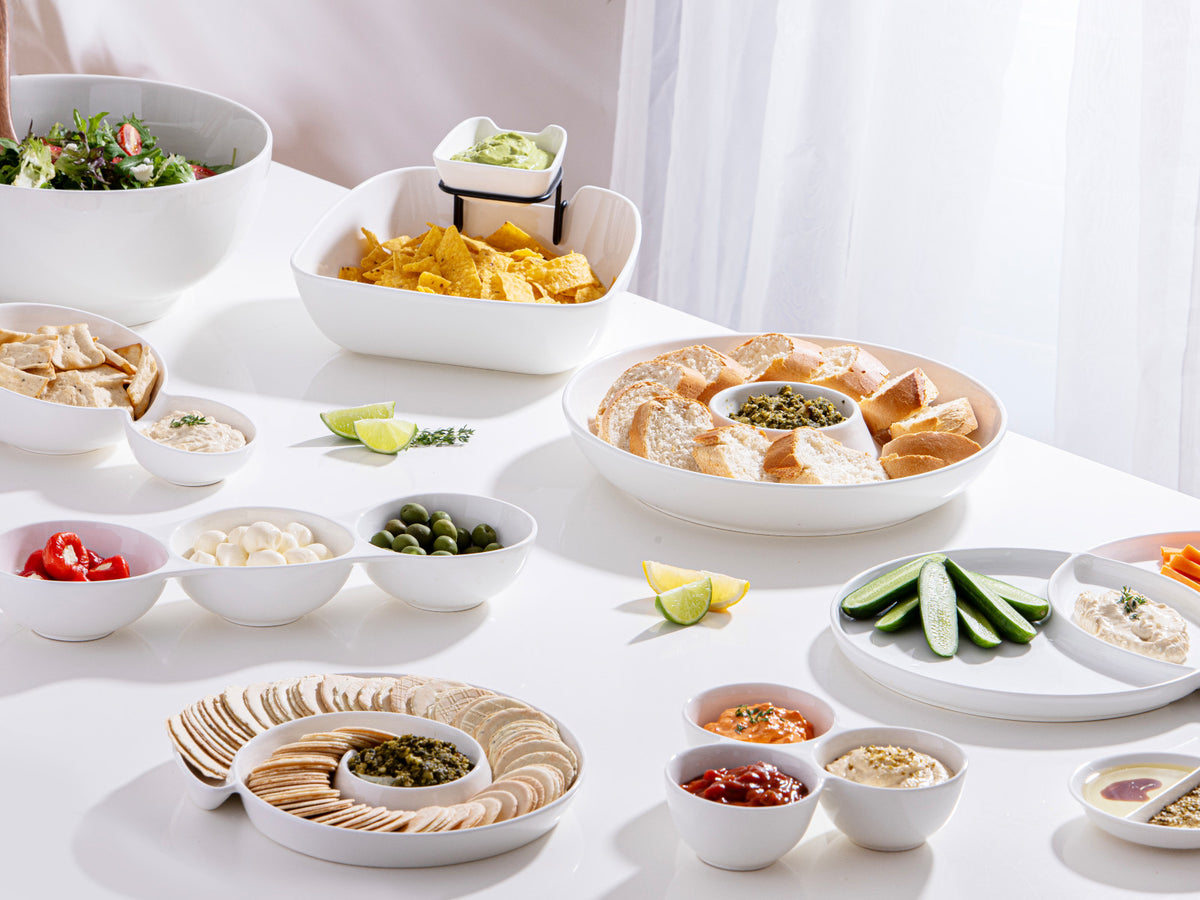 ladelle Alto Serve & Share Chip&Dip Servierteller weiß 30,8cm Lifestyle 2