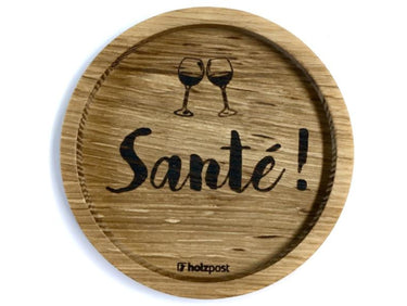 holzpost Untersetzer Santé Eiche 11,2cm Freisteller 1