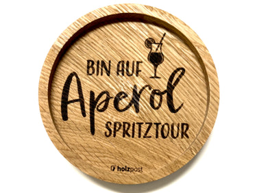 holzpost Untersetzer Aperol Eiche 11,2cm Freisteller 1