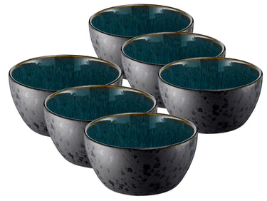 Bitz Bowl matt black / shiny green 12 cm Set6 Freisteller