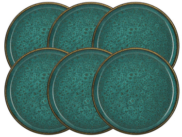 Bitz Frühstücksteller matt green / shiny green 21 cm Set6 Freisteller