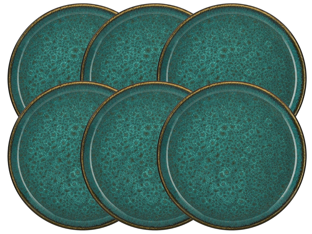 Bitz Frühstücksteller matt green / shiny green 21 cm Set6 Freisteller