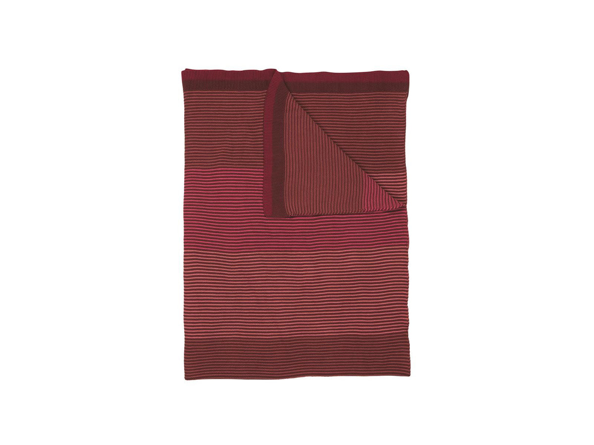 Blockstripe Tagesdecke gestrickt Throw pink 130x170cm (1 Stück) bh Freisteller