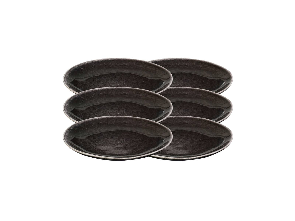 Broste Copenhagen NORDIC COAL Dessertteller 20 cm Set6