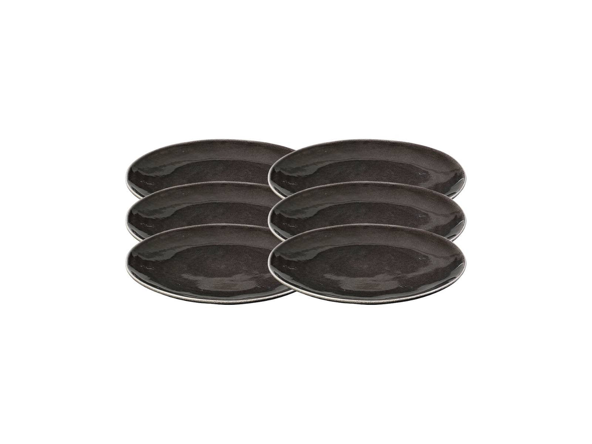 Broste Copenhagen NORDIC COAL Speiseteller 26 cm Set6