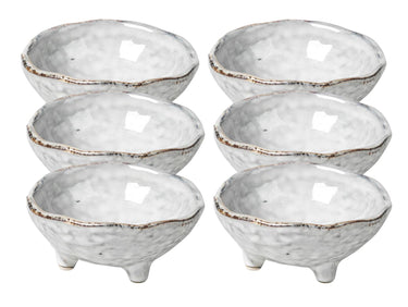 Broste Copenhagen NORDIC SAND Schale S mit kleinen Füßen 8,5 cm Set6
