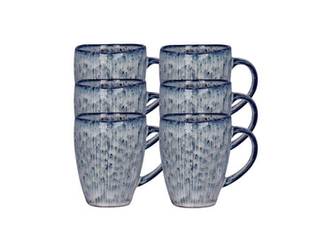 Broste Copenhagen NORDIC SEA Becher mit Henkel 0,25 l Set6