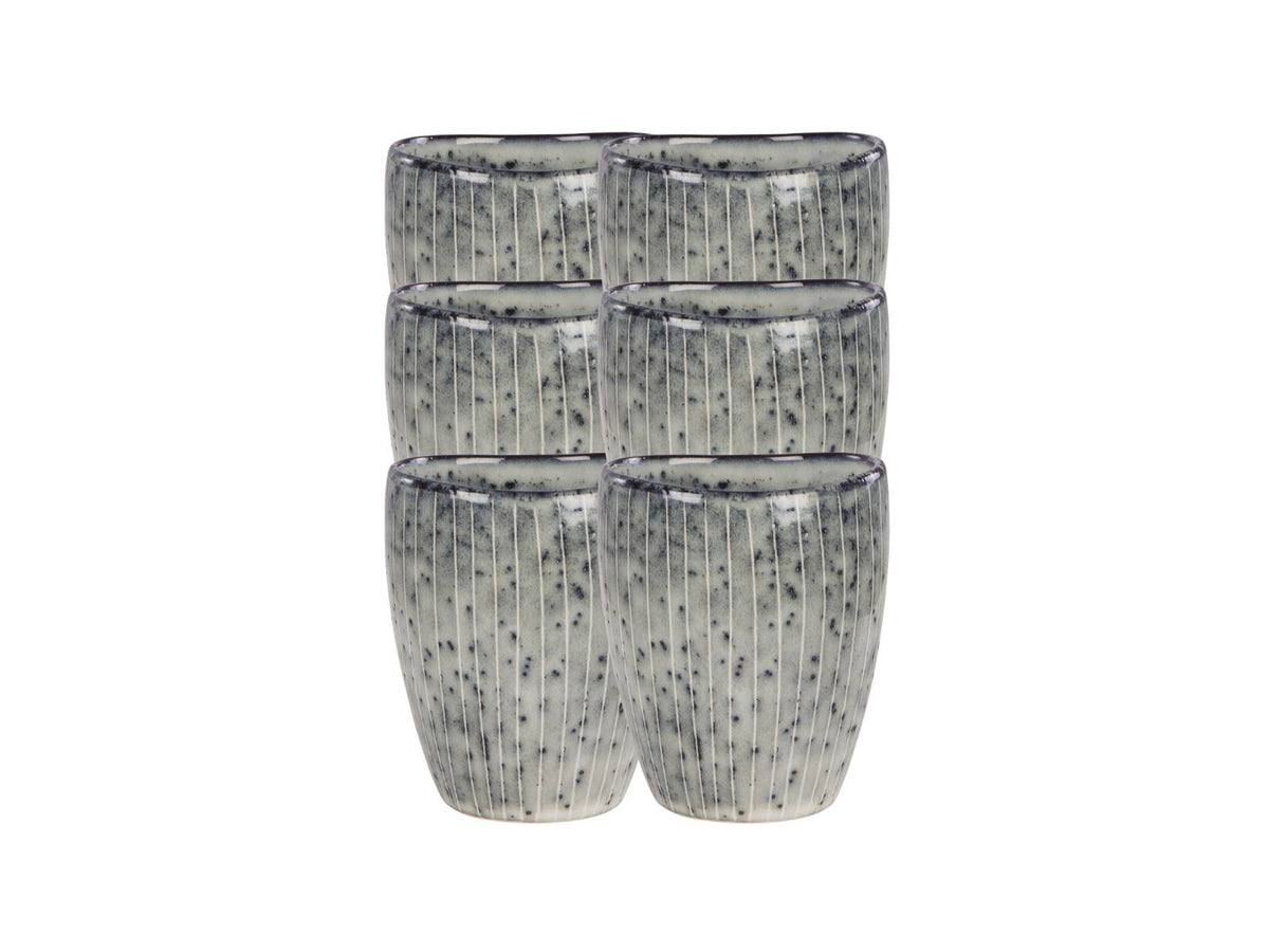 Broste Copenhagen NORDIC SEA Becher ohne Henkel 0,25 l Set6