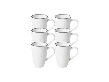 Broste Copenhagen SALT Becher mit Henkel 0,3 l Set6