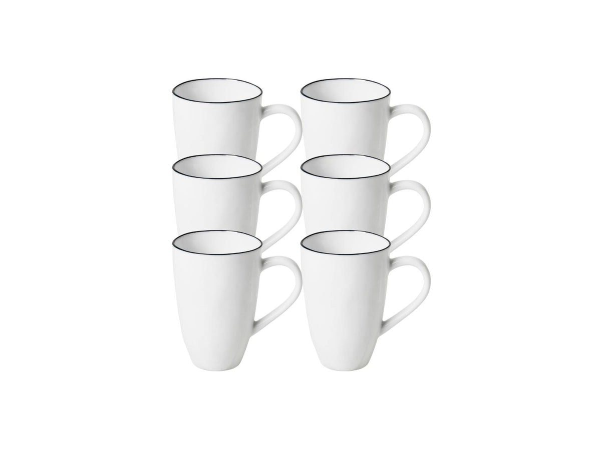 Broste Copenhagen SALT Becher mit Henkel 0,3 l Set6