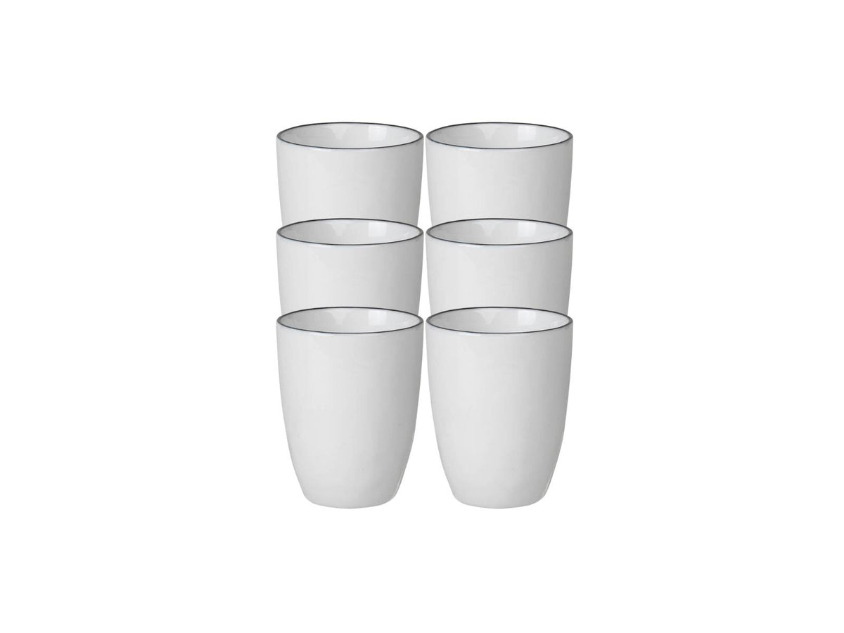 Broste Copenhagen SALT Espresso Becher ohne Henkel 0,1 l Set6