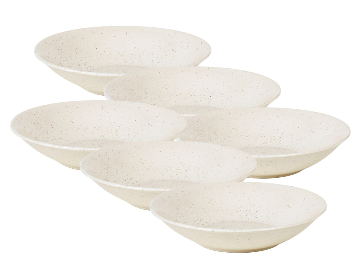 Broste Copenhagen NORDIC VANILLA Teller tief 22,5cm Set6 Freisteller