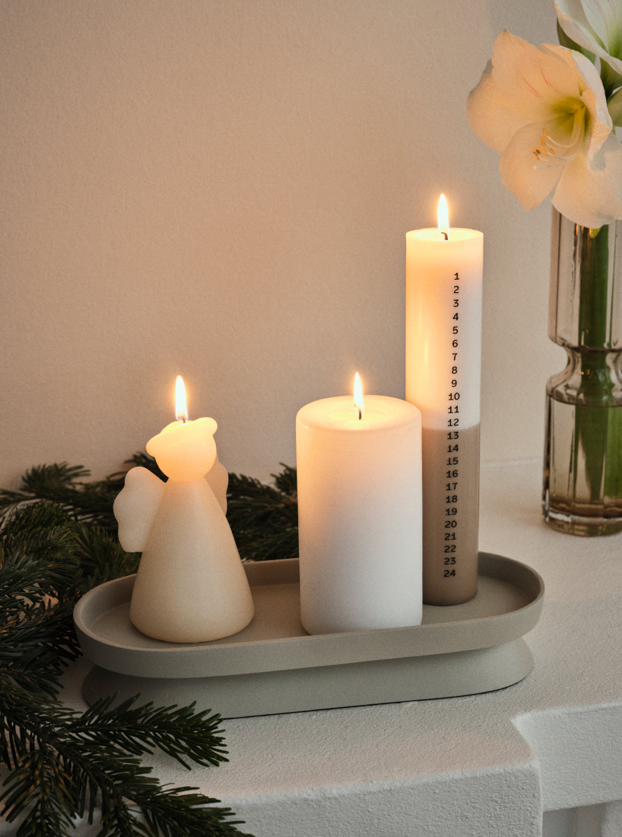 Broste Copenhagen Holger sand Kerzenschale 31,5cm Lifestyle1