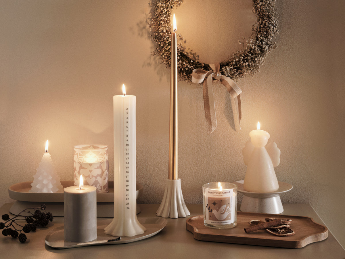 Broste Copenhagen Heli Kalenderlicht weiß 30cm Lifestyle 1