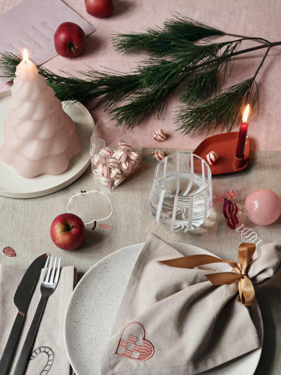 Broste Copenhagen Fryd Serviette beige 45x45cm Set4 Lifestyle 2