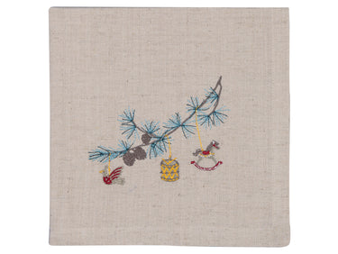 Greengate Xmas Stoffserviette bedruckt grey 40x40cm Freisteller 1