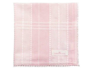Greengate Annica Stoffserviette mit Spitze pale pink 40x40cm Freisteller 1
