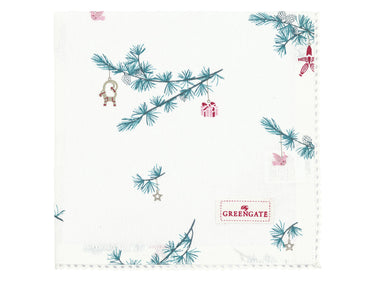 Greengate Juana Stoffserviette mit Spitze white 40x40cm Freisteller 1
