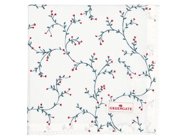 Greengate Lucie Stoffserviette mit Spitze white 40x40cm Freisteller 1