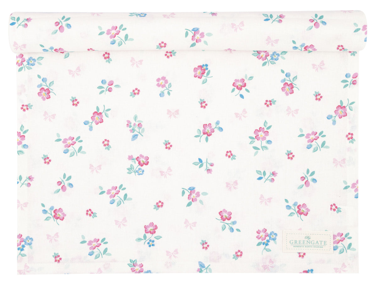 Greengate Athea Tischläufer white 140x45cm Freisteller 1