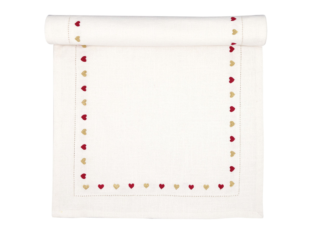 Greengate Grace Tischläufer bestickt white 140x45cm Freisteller 1