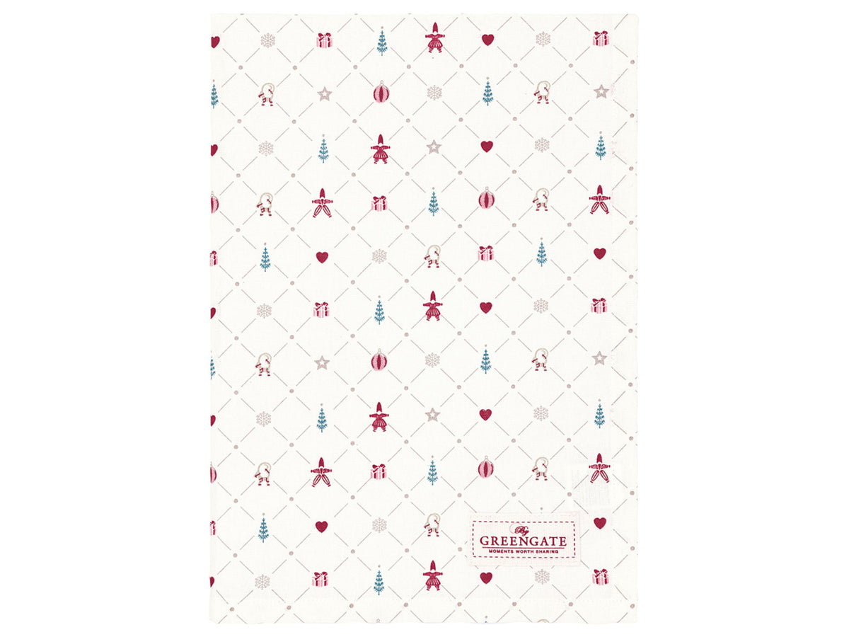 Greengate Clarina Geschirrtuch white 70x50cm Freisteller 1