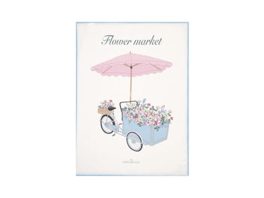 Greengate Portia Geschirrtuch flowers white 70x50cm Freisteller 1