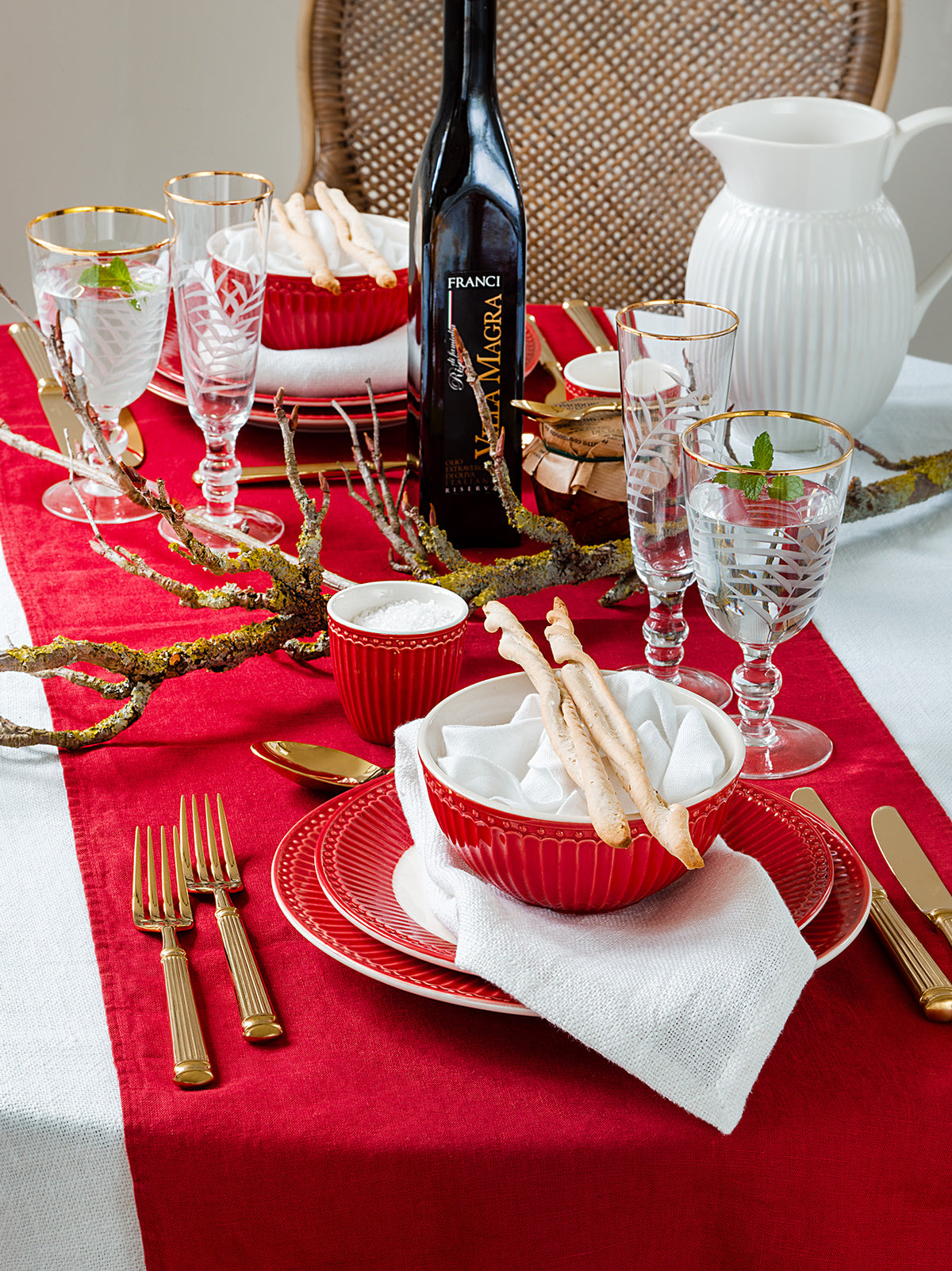 Greengate Alice Mini Bowl red 8,5 cm Set6 Lifestyle1