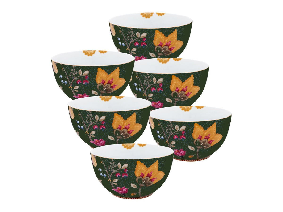 PIP STUDIO Fantasy Green Bowl 15cm Set6 Freisteller